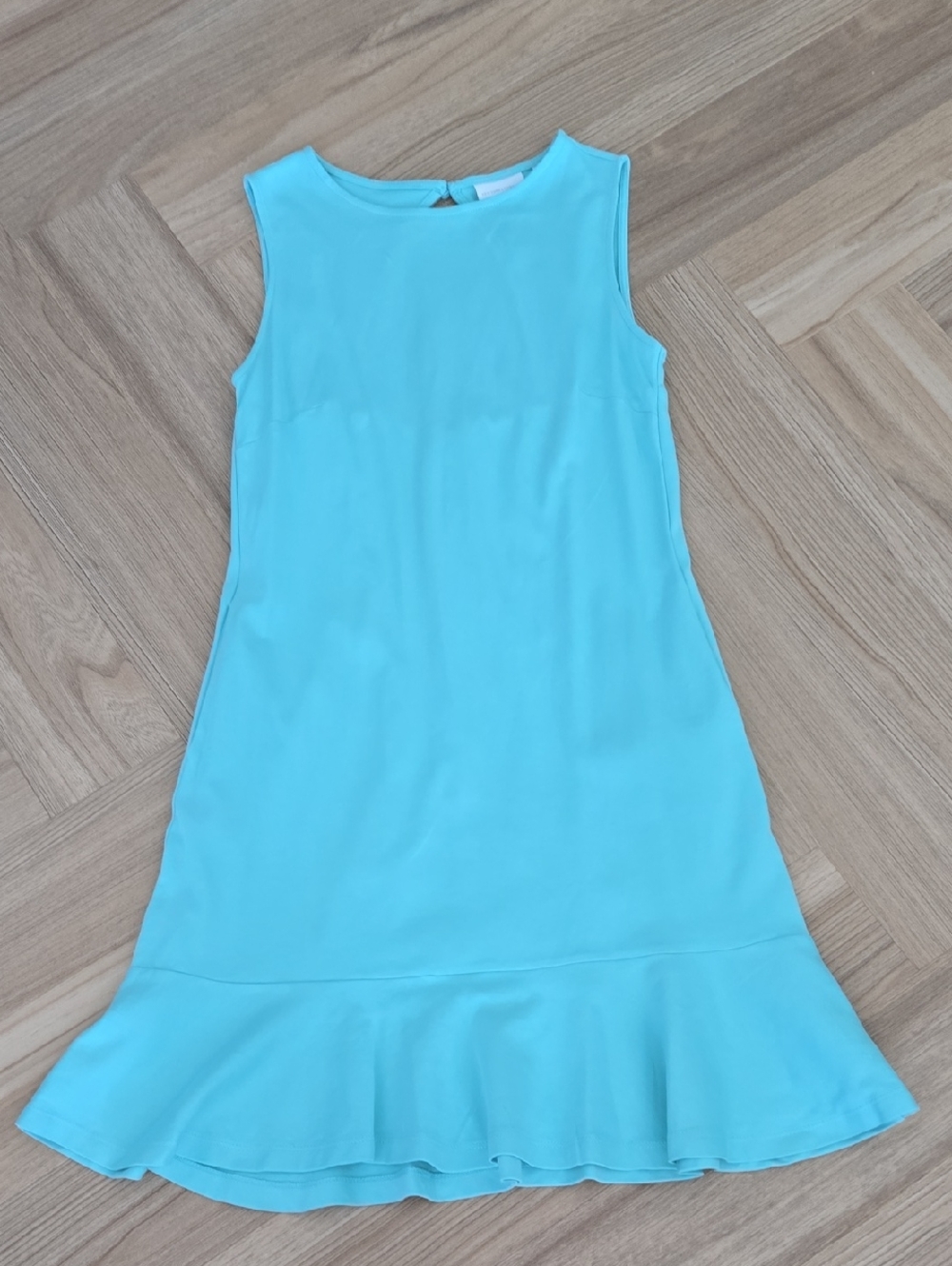 New York & Company Aqua Sleeveless Flared-Hem Mini Dress XS
